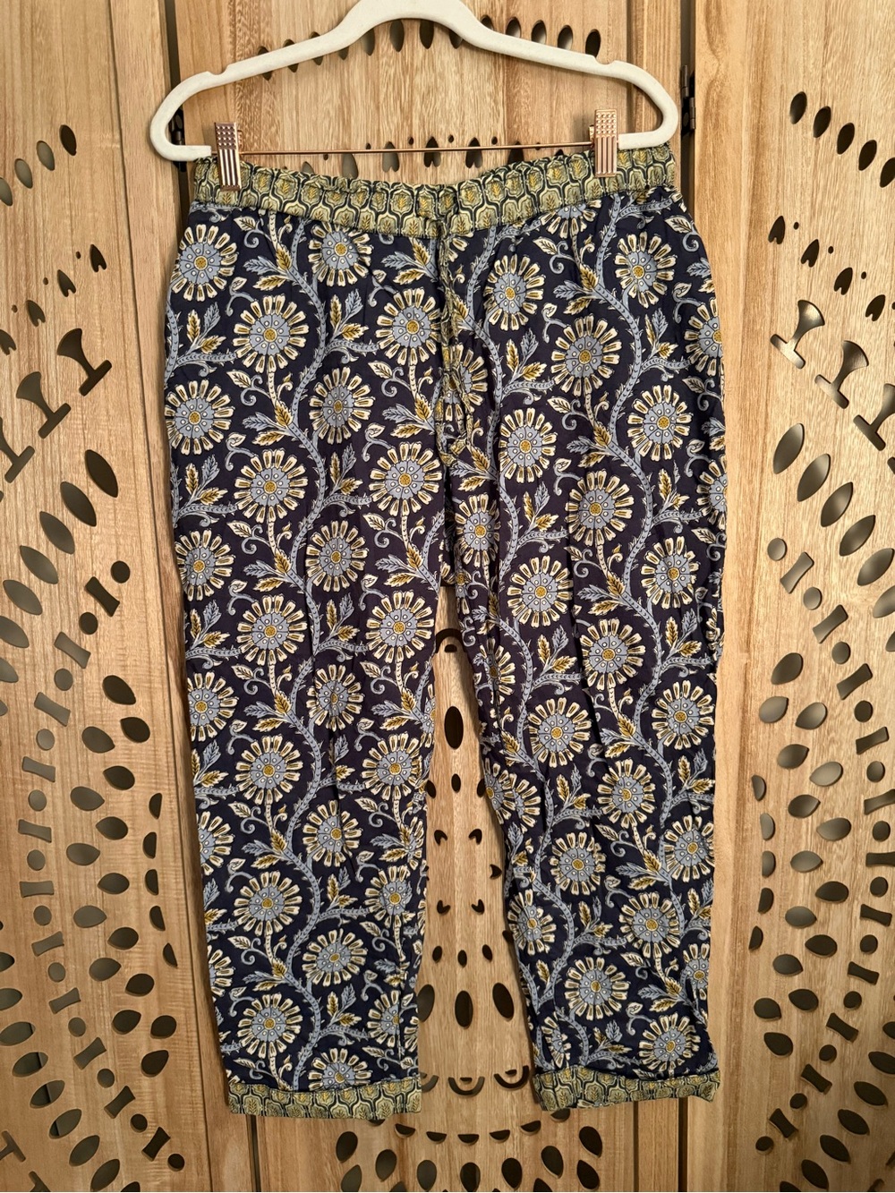 Sundance Floral Cotton Pants | Size S - Picture 2 of 7